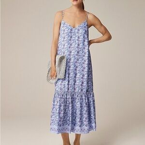 J. Crew Blue Floral Maxi Dress